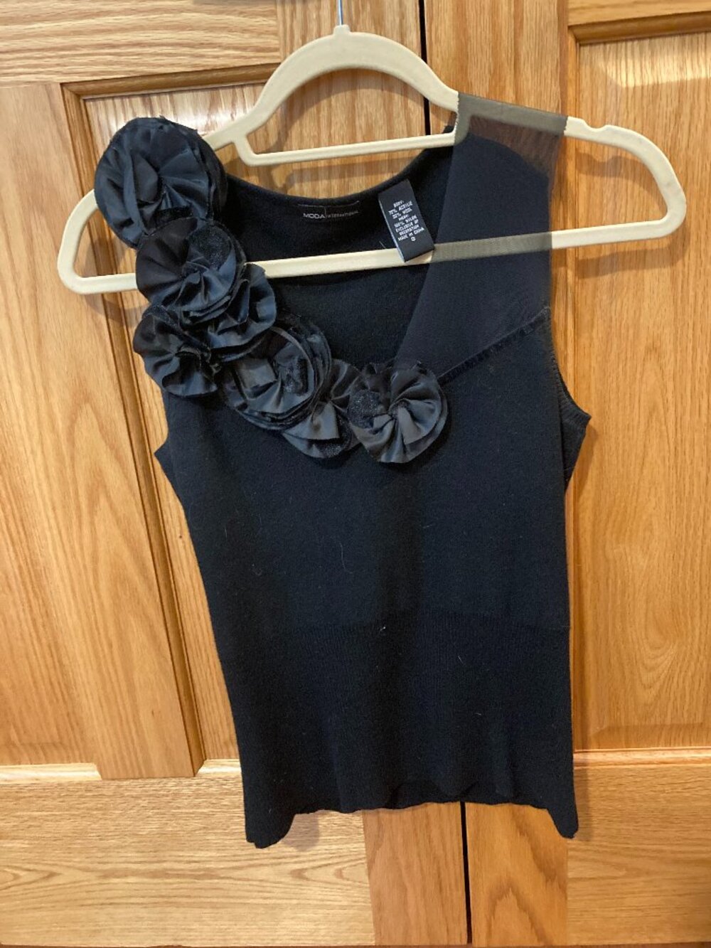 Moda International 3D floral applique sweater